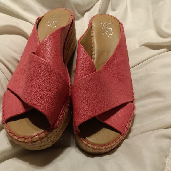Franco Sarto Women's pink Pacifica Espadrille Wedge Slide Sandal S 7.5 - Picture 1 of 6